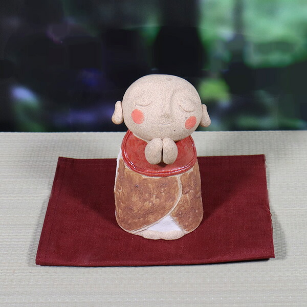 【今だけ限定10%OFFクーポン】おじぞう様 地蔵 信楽焼 お地蔵さま お地蔵さん 陶器地蔵 手づくり地蔵さま 置き物 しがらきやき やきもの 地蔵菩薩 なごみ地蔵 me-0020｜信楽焼き専門店・陶器工房しがらき