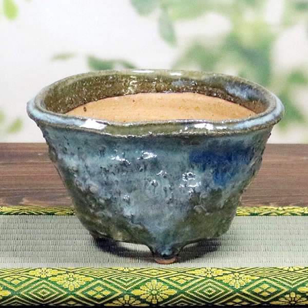 山草鉢 手作りの陶器植木鉢 山野草鉢 信楽焼 山草 鉢 しがらき 陶器鉢 植木 やきもの 信楽焼鉢 手づくり sa-0305