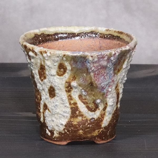 【今だけ限定10%OFFクーポン】山草鉢 手作りの陶器植木鉢 山野草鉢 信楽焼 山草 鉢 しがらき 陶器鉢 植木 やきもの 信楽焼鉢 手づくり 多肉植物 塊根植物 sa-0363