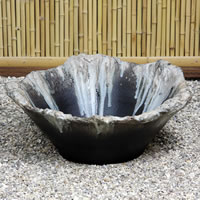 【今だけ限定10%OFFクーポン】信楽焼 和風 おしゃれ 22号白流し水鉢 すいれん鉢 メダカ鉢、金魚鉢にも最適 睡蓮鉢 陶器スイレン鉢 ハス鉢 はす鉢 めだか鉢 鉢 陶器 水連鉢 水鉢 睡蓮鉢 き睡蓮鉢 手水鉢 su-0075｜信楽焼き専門店・陶器工房しがらき