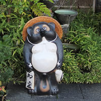 【今だけ限定10%OFFクーポン】信楽焼 和風 おしゃれ 30号なごみ狸 たぬき 開運 縁起物 タヌキ 陶器 置物 しがらきやき 焼き物 狸 商売繁盛 家内安全 金運 ta-0247