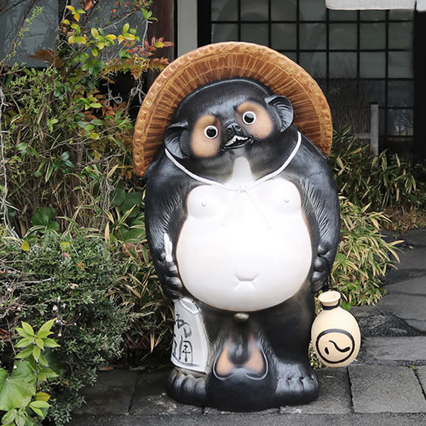 希少　白狸 狸 白たぬき 置物 信楽焼 商売繁盛 開運 陶器和風　高さ55cm 信楽焼 白忍者狸(大) たぬき タヌキ 開運 縁起物 可愛い 陶器