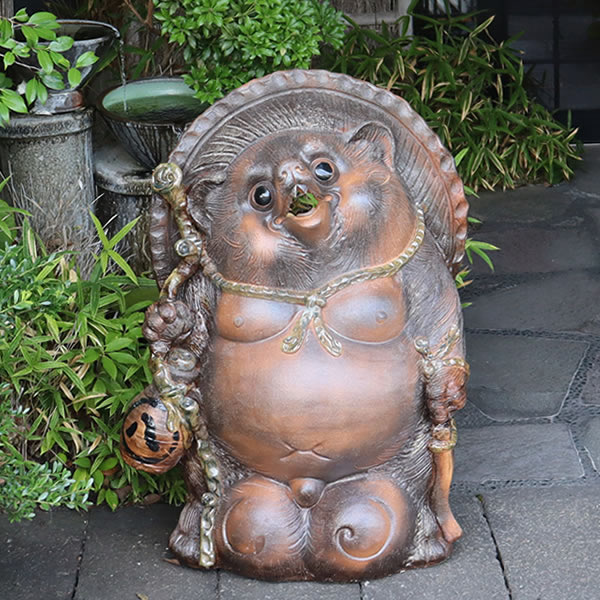 信楽焼 35号ひねり狸 信楽焼たぬき 手づくりたぬき 縁起物タヌキ 陶器タヌキ たぬき置物 やきもの しがらきやき 焼き物 狸 タヌキ 信楽 たぬき 古狸菴たぬき 特大 大きい狸 tt-0139