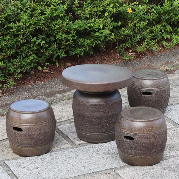 【akairo】定価10万円　信楽焼 焦げ窯変テーブル　4点セット 東京都内23区配送無料】定価10万円 信楽焼 焦げ窯変テーブル 4点
