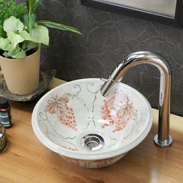 オンライン限定商品 の信楽焼 手洗い鉢 洗面台 お洒落 手洗器 洗面ボウル 陶器 洗面ボール 洗面鉢 洗面シンク 設置 お手入れ 簡単 Diy 洗面台 信楽焼 和風 おしゃれ 紅ぶどう絵 ミニ 手洗い鉢 洗面鉢 お洒落 洗面器 手洗器 手洗鉢 洗面ボール 洗面シンク 陶器 洗面台