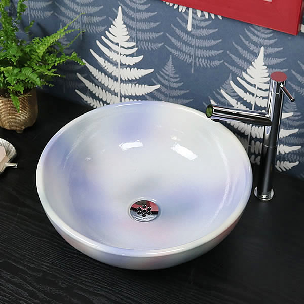 手洗い鉢 陶器洗面 信楽焼 洗面ボウル 手洗器 洗面ボール 手洗鉢 陶器 洗面鉢 鉢 手洗い器 洗面シンク 洗面器 洗面台 ボール 和風 やきもの しがらき 丸型 円形 和風 トイレ Tr 3251 Umu Ac Ug