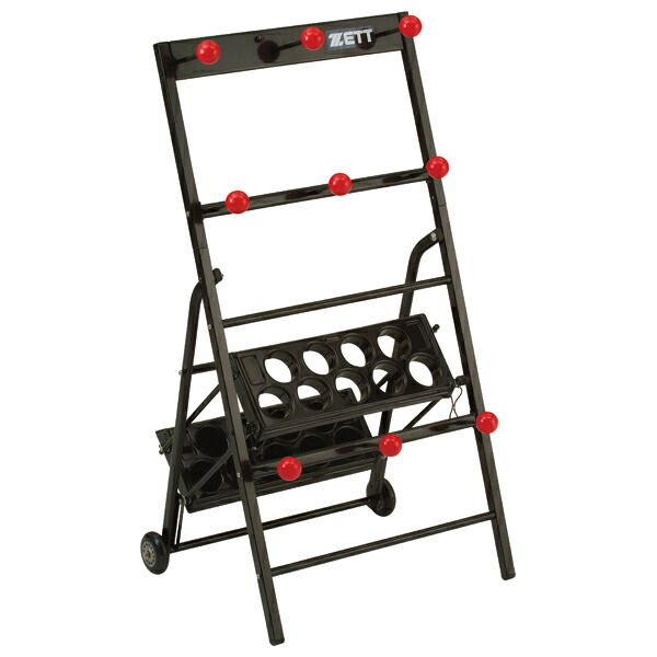 ミズノ MIZUNO 携帯用 ヘルメット掛付き バットスタンド 1GJYA263 00 スタンド キャスター付き 野球 設備 備品 用品 バット ヘルメット