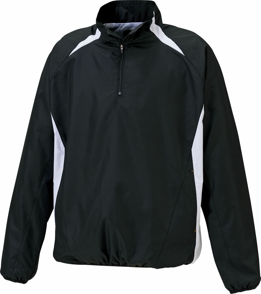 ZETT ゼット 野球ウエア 裏起毛ハーフジップジャンパー ブラック S BOV337 1900 4549858318241-nol_01.jpg