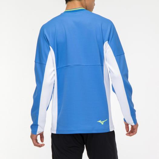 【送料無料】ミズノスウェットシャツ(ラケットスポーツ)(ユニセックス)ソニックブルー×ライムMizuno62JC200125