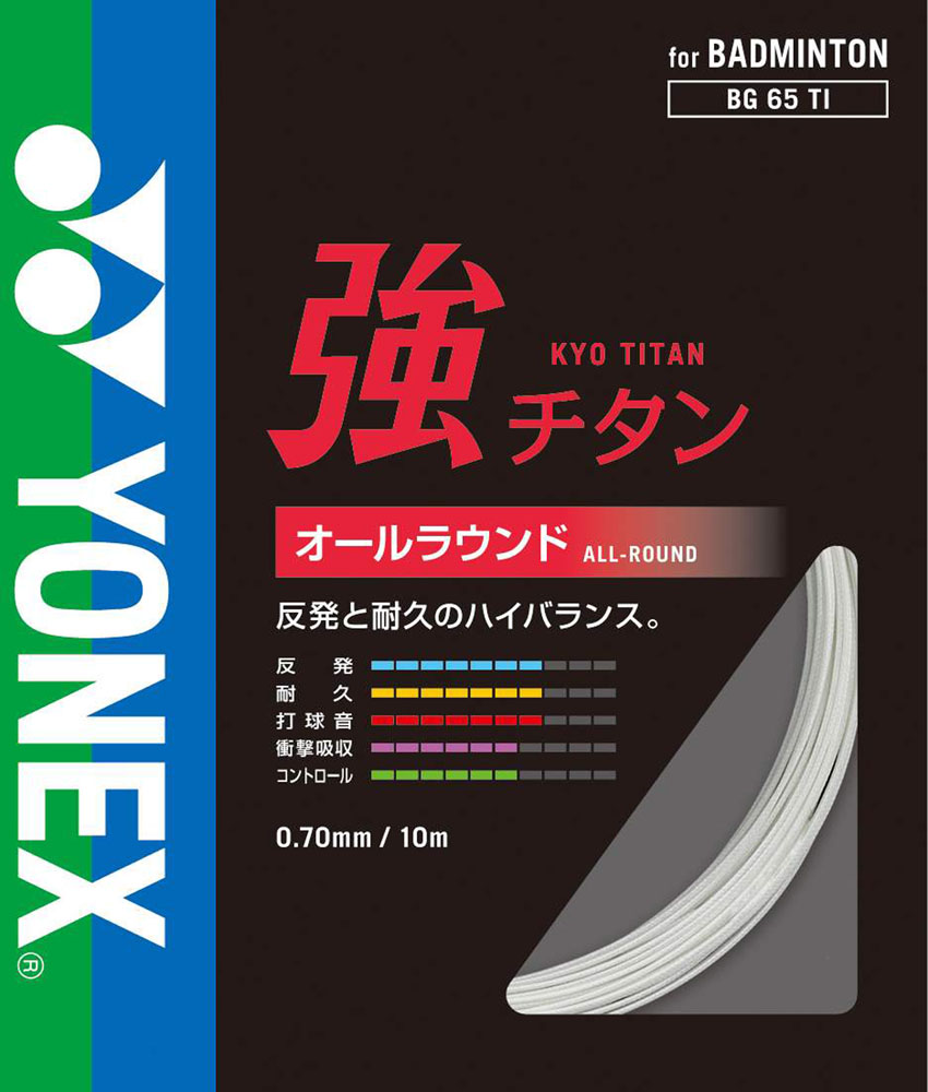 楽天市場】ヨネックス バドミントン用ガット ミクロン65 ホワイト 