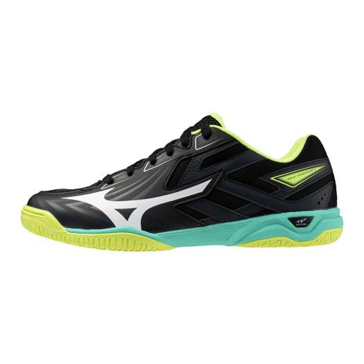 【送料無料】ミズノ ウエーブカイザーブルク8(卓球)（ユニセックス） ブラック×ホワイト×ライム Mizuno 81GA242003
