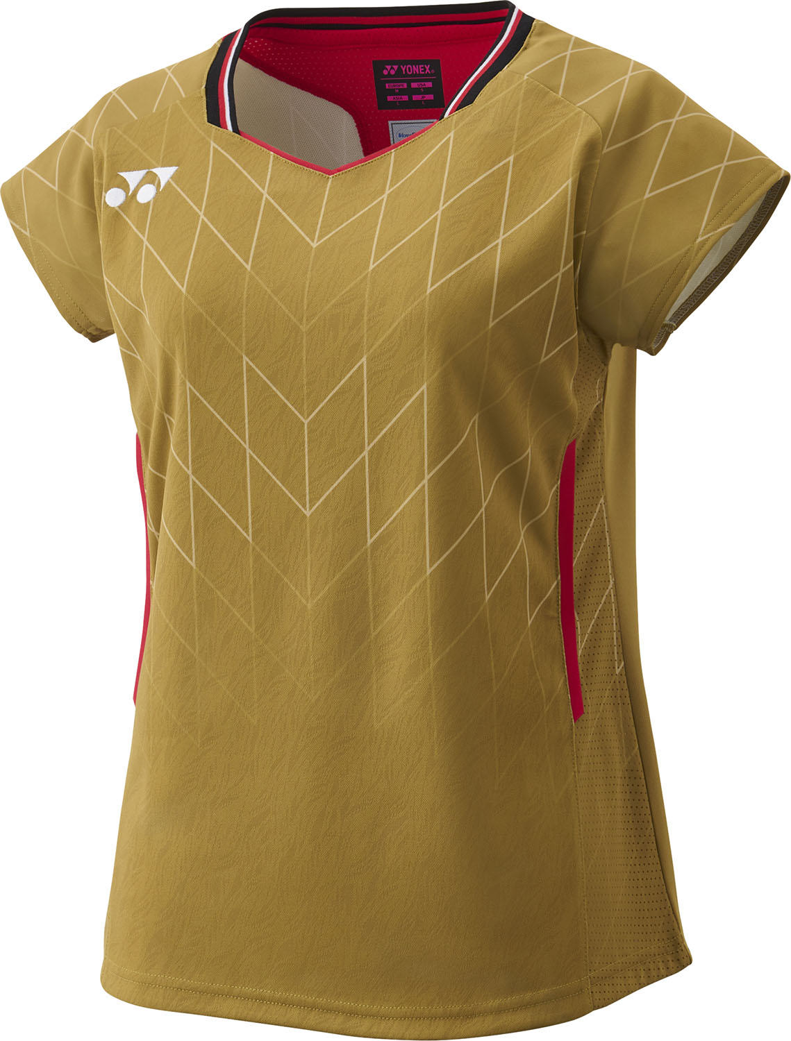 ヨネックス ウィメンズゲームシャツ(填まるプルオーバー) ゴールド Yonex 20915 016