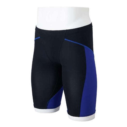 ミズノ 競泳用GX・SONIC LITE 二分の一スパッツ 黒いこと×青碧 Mizuno N2MBC01191