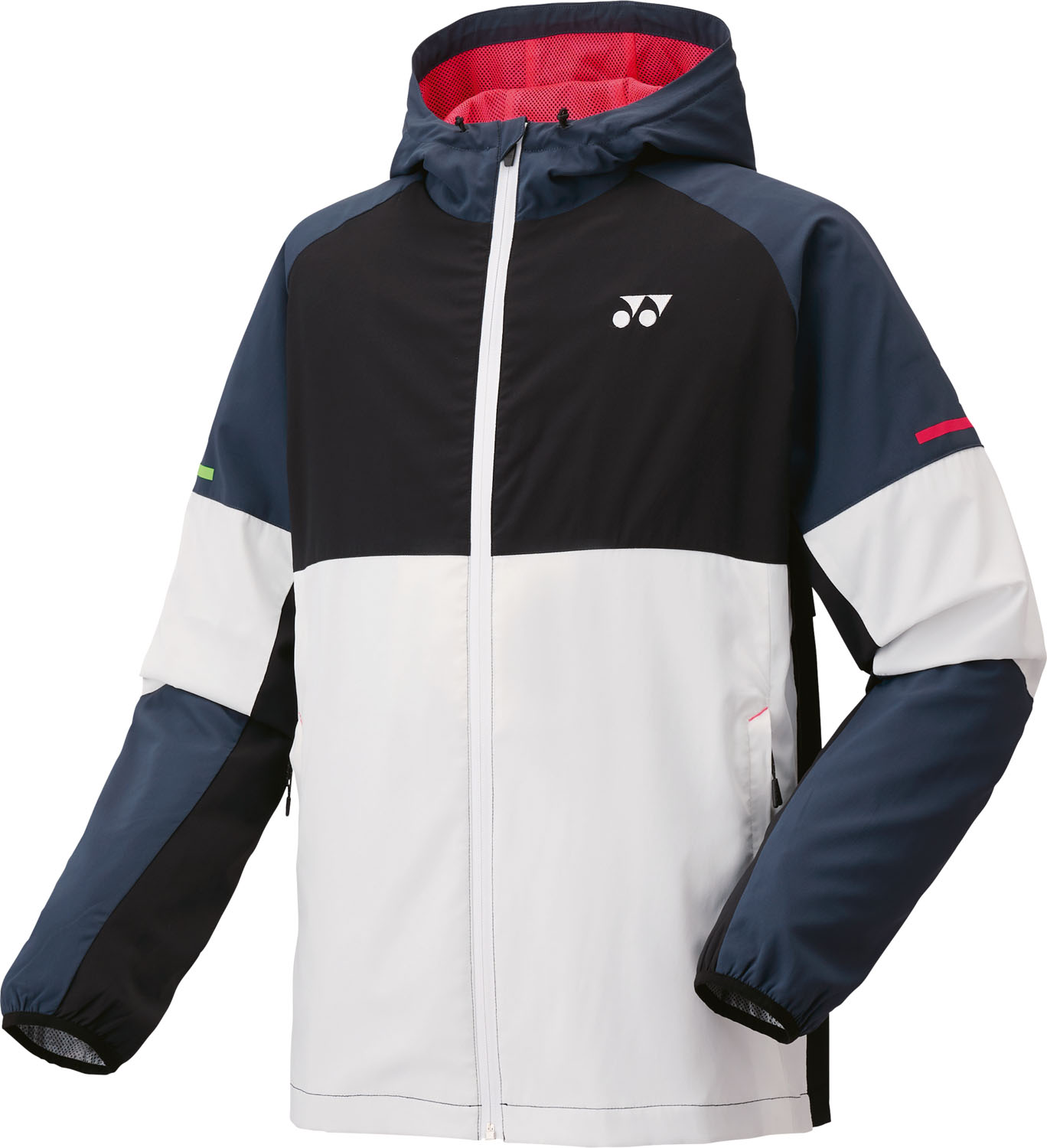 【送料無料】ヨネックス ユニ裏地付ウォームアップパーカー ホワイト Yonex 52016 011