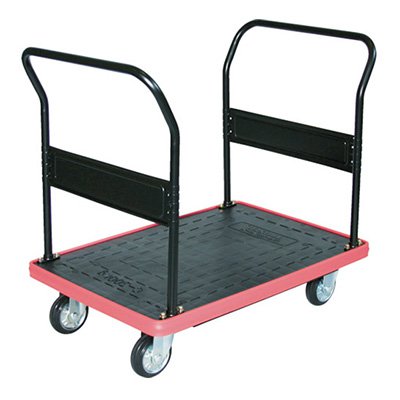 トラスコ TRUSCO オレンジブック 業務用 MKP樹脂製運搬車 ゴムキャスター ブラック MKP-153 855-5495