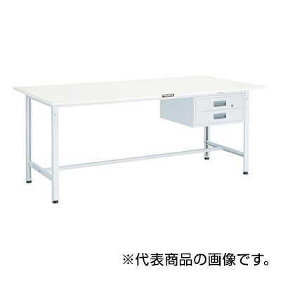トラスコ TRUSCO 業務用 軽量作業台 2段引出し付 ダークグレー 900X600X740mm SAE-0960F2 DG 770-3058