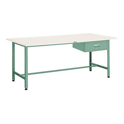 トラスコ TRUSCO オレンジブック 業務用 軽量作業台 1段引出し付 グリーン 900X600X740mm AE-0960F1 278-4271