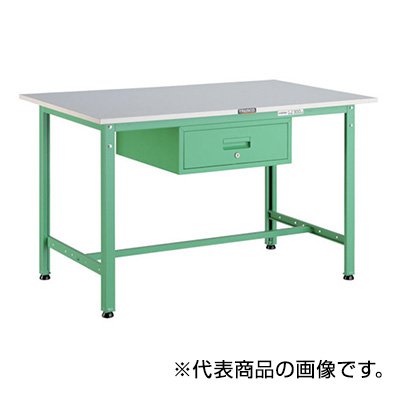 トラスコ TRUSCO 軽量作業台 1段引出し付 ヤンググリーン 900X600X740mm RAE-0960F1 YG 467-1686