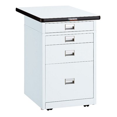 トラスコ TRUSCO 4段キャビネットUDCT型 天板付 ホワイト 500X750X740mm UDCT-111-0175PW 467-3565