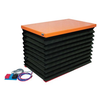トラスコ TRUSCO テーブルリフト 500kg 750×1200電動BねじDC12Vバッテリ用蛇腹付 HDL-L50712VJ-D2 263-8892