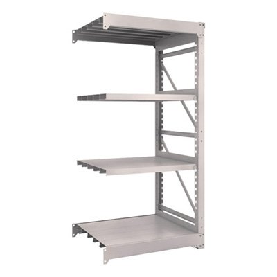 トラスコ TRUSCO スチールラック M10型重量棚 900×760×H1800 4段 連結 ネオグレー M10-6374B 508-1653
