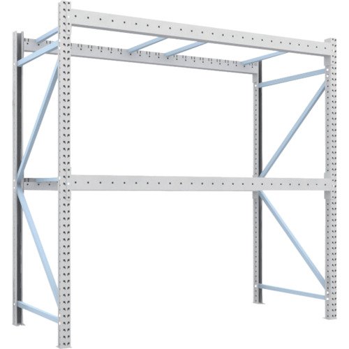 トラスコ TRUSCO オレンジブック 重量パレットラック2トン2500×1100×H2500 2段 単体 2D-25B25-11-2 459-2034