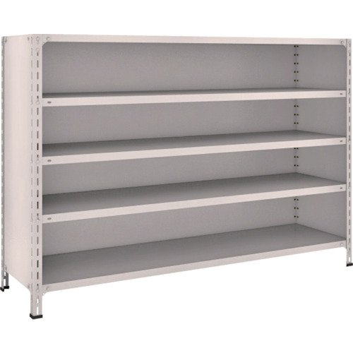 トラスコ TRUSCO オレンジブック スチールラック 軽量棚背板・側板付 W1800XD450X1200 5段 ネオグレー 46X-25 502-4439