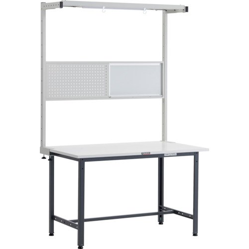 トラスコTRUSCO 軽荷重作業台300kgAE型 1200X600XH1948 ツールハンガーフルセット ダークグレーAE-1260THFS 247-7303