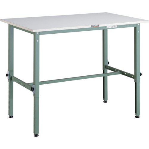 トラスコTRUSCO 軽荷重作業台高さ調節式（150kg）AEM型 1200X600XH650～950 基本タイプ グリーン AEM-1260 285-0974 27,308円