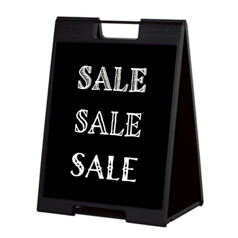 セール看板 看板 スタンド看板 立て看板 屋外 デザイン込 スタンドプレート ブラック 黒 シンプル sale SP-707_002