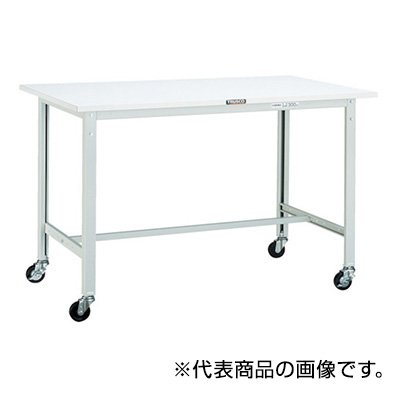 トラスコ TRUSCO 業務用 軽量作業台 φ75mmキャスター付 ホワイト 900X600X808mm RAE-0960C75 W 454-5214
