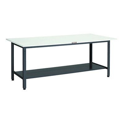 トラスコ TRUSCO 業務用 軽量作業台 下棚2枚付 ダークグレー 1800X750X740mm LEWP-1800LT2 467-0957