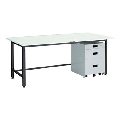 トラスコ TRUSCO 軽量作業台 3段キャビネット付 ダークグレー 1800X900X740mm LEWR-1809UDK111 467-1406