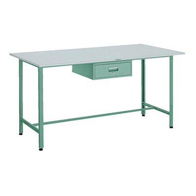 トラスコ TRUSCO 業務用 軽量立ち作業台 1段引出し付 グリーン 1800X750X900mm HRAE-1800F1 278-4823