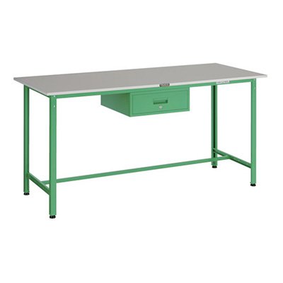 トラスコ TRUSCO 業務用 軽量立ち作業台 引出し付 ヤンググリーン 1800X750X900mm HRAE-1800F1YG 467-0400