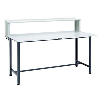 トラスコ TRUSCO 業務用 軽量立ち作業台 上棚付 ダークグレー1800X900X1204mm HRAE-1809YURB DG 868-8706
