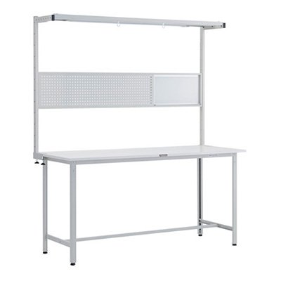 トラスコ TRUSCO 業務用 作業台 オプションフルセット付 ホワイト1800X750X2108mm HAE-1800THFS W 246-3937