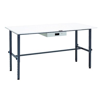 トラスコ TRUSCO 業務用 作業台 薄型引出し付 ホワイト 1800X900X650～950mm AEM-1809UDK1DG 868-8645