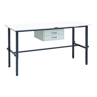 トラスコ TRUSCO 業務用 作業台 2段引出し付 ダークグレー 1800X750X650～950mm AEM-1800F2 DG 868-8636 42,686円