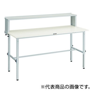トラスコ TRUSCO 高さ調節式作業台 上棚付 ホワイト 1800X900X954～1254mm RAEM-1809YURB W 467-2542