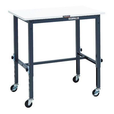 トラスコ TRUSCO 業務用 作業台 キャスター付 ダークグレー 900X600X719～1019mm AEM-0960C75DG 868-8619