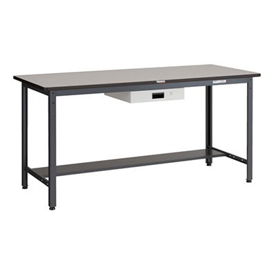 トラスコ TRUSCO 中量立ち作業台 薄型1段引出し付 ダークグレー 1800X900X885mm HAEWP-1890UDK1 466-9886