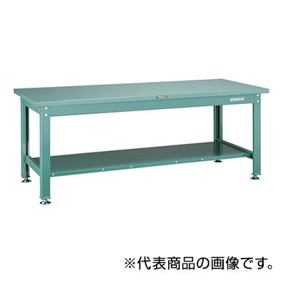 トラスコ TRUSCO オレンジブック 業務用 中量作業台 下棚2枚付 グリーン 1200X750X740mm SDW-1200LT 454-6989