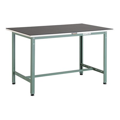 トラスコ TRUSCO 業務用 軽量作業台「AE型」 ゴムマット張り グリーン 900X600X745mm AE-0960G5 243-5349