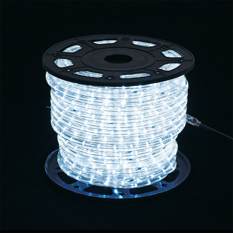 LEDテープライト イルミネーション 屋外 LED 360&deg;発光ロープライトII ホワイト 60755WHT｜看板のサインシティ　店