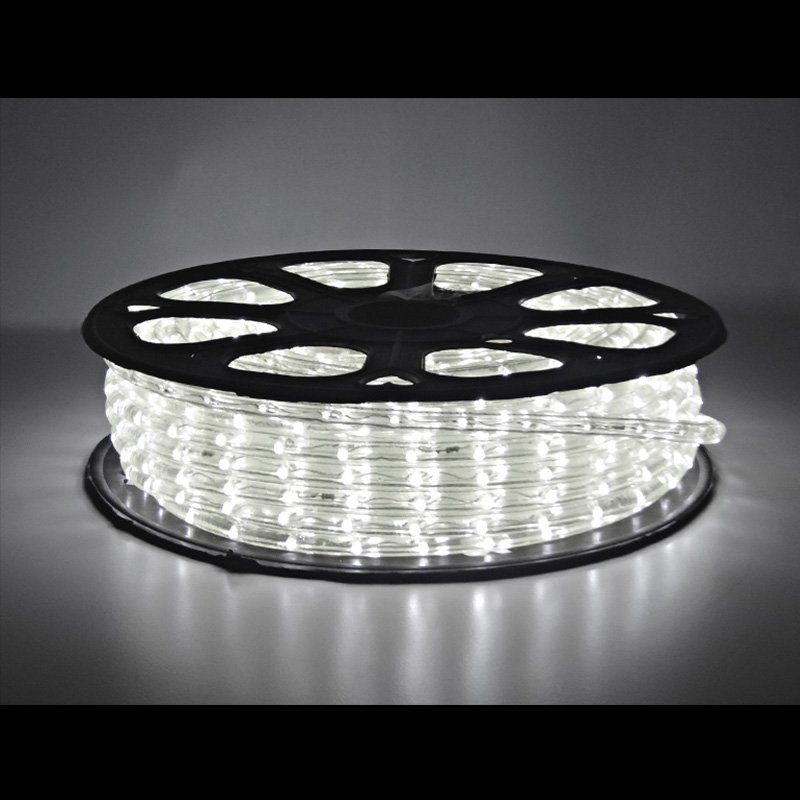 照度 室外 LEDロープライトスリム φ10粍 白いこと T0281WHT