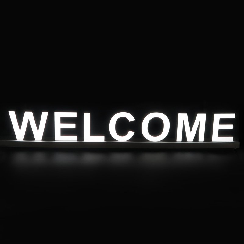 ウエルカム WELCOME 光る LED 看板 abcMIX マグネット連結タイプ 文字セット 「WELCOME」電飾看板 マグネット