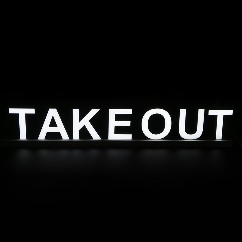 テイクアウト TAKE OUT 光る LED 看板 abcMIX マグネット連結タイプ 文字セット 「TAKE OUT」電飾看板 マグネット 28,672円