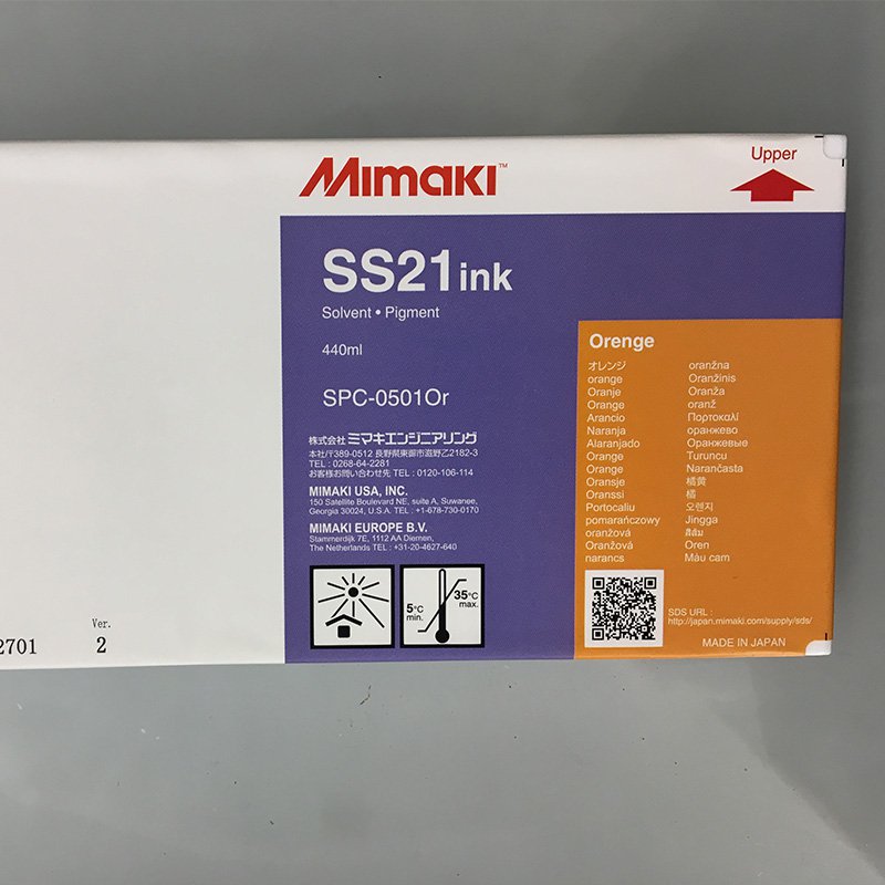 ミマキエンジニアリング インキ Mimaki SS21 SPC-0501OR オレンジ色 (440ml) お知らせ 息差し パソコン・周辺機器-オフィス機器-コピー機