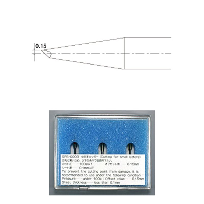 ミマキエンジニアリング 替刃 Mimaki 偏芯替刃小文字用 SPB-0003 (3本入り口・入口) 貼り出し カッティングプロッター 切り立てる器械